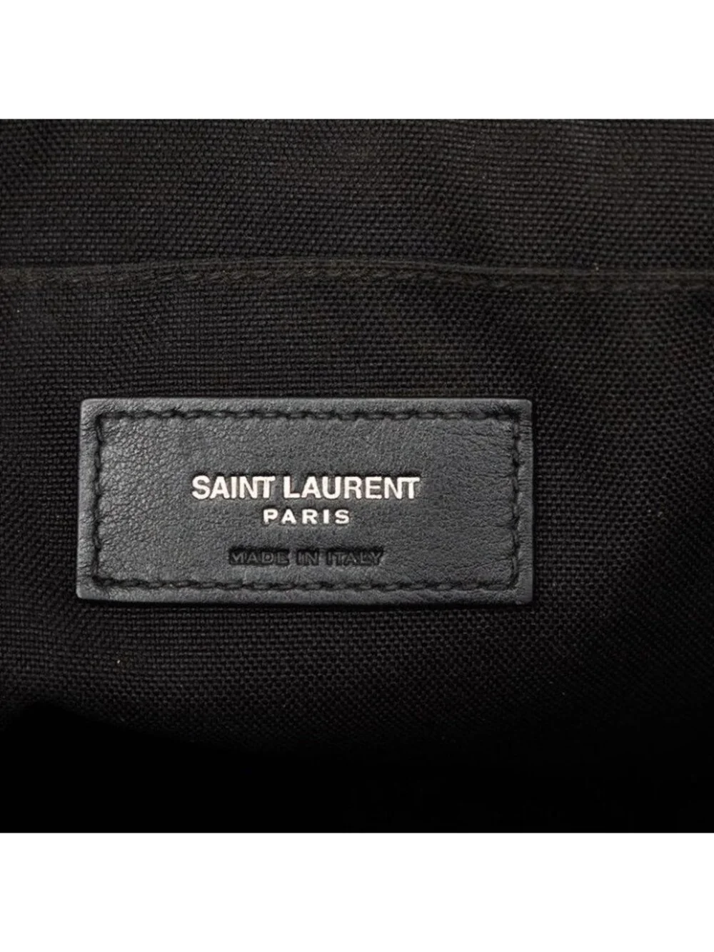 Saint Laurent Logo Shoulder Bag Cross Crossbody Black Leather